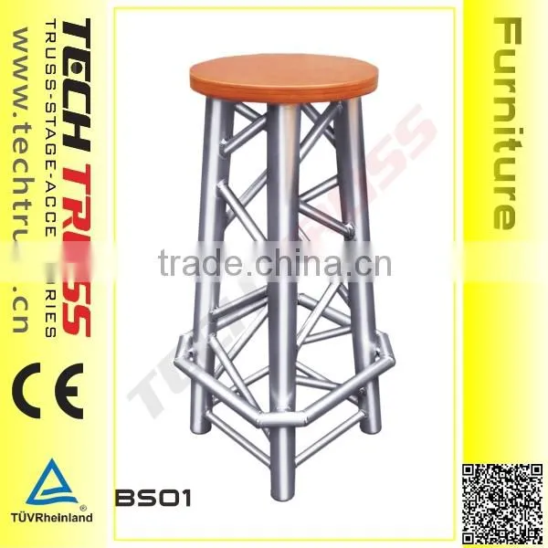 BS01 Height 840mm Weight 6kg Aluminum Truss Stool Quatro,High Quality and Stable Furniture Bar Table