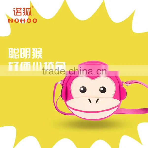 New Arrivals 2016 Kids Cute Cartoon Monkey Felt Shoulder Bags Girls Boys Children Trendy Bags Lovely Waterproof Messenger Bag photo-4