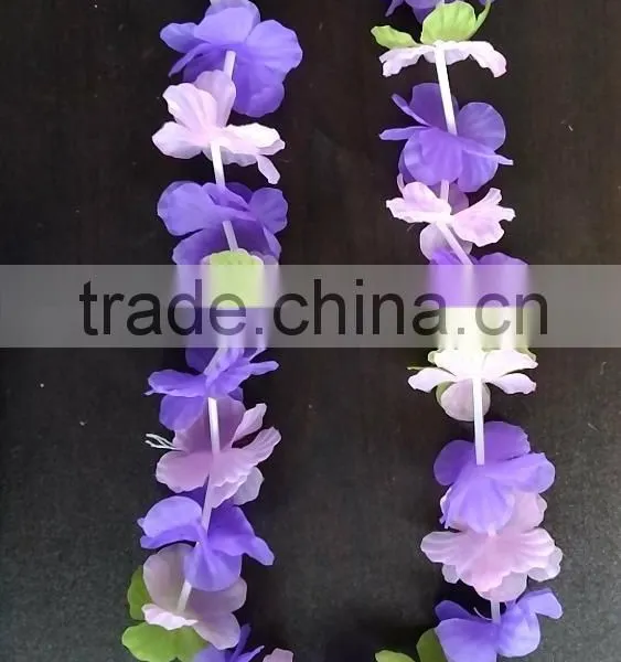 Hawaiian Leis Fashion Patry Supplier Flower Garland Hawaiian Luau Party Decoration Favor Seaside Birthday