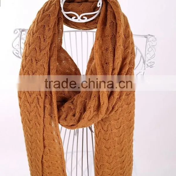 Yellow Hollow Out Simple Cotton Scarf, Hand Block Printed Women Scarf , Art Boho Scarf photo-5