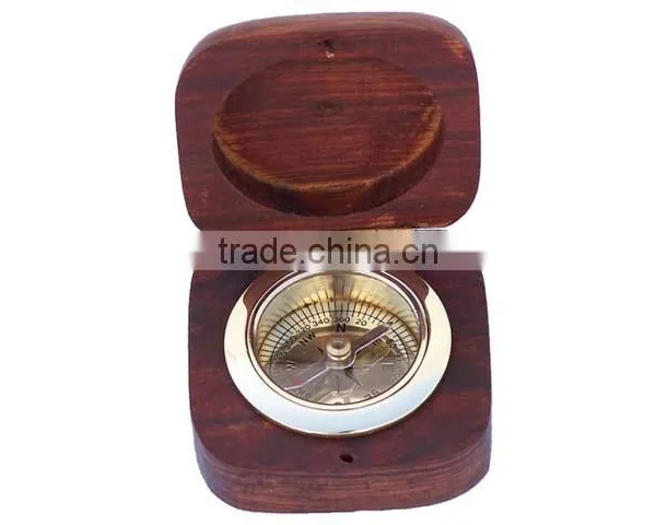 Beautiful Hampton Nautical Rosewood Desk Compass-Desk Compass With Rosewood Box 13425 photo-2