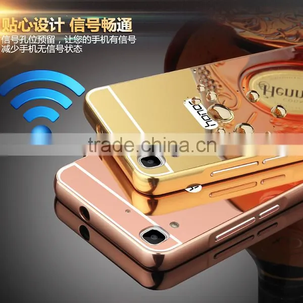 High Quality Luxury Mirror Cover Metal Aluminum Bumper Phone Case For Huawei Honor 4A photo-4