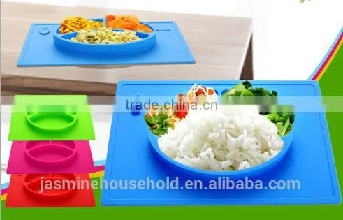 BPA Free Custom Baby Kids Silicone Placemat Plates photo-2