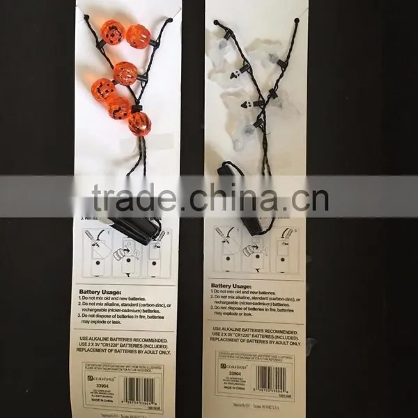 Popular Halloween Pumpkin& Ghost LED Flashing Lights Necklace With High Quality photo-2