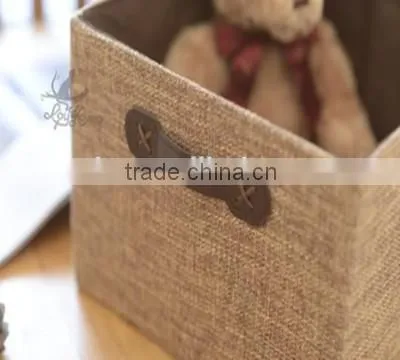 YIWU RODA 100% Cotton and Linen High-capacity Foldable Storage Box photo-5