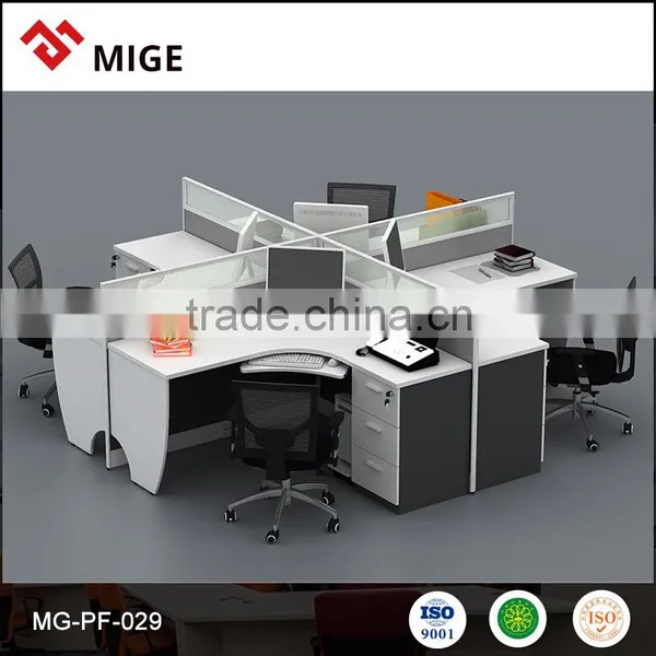 office desk low partition in wood partition