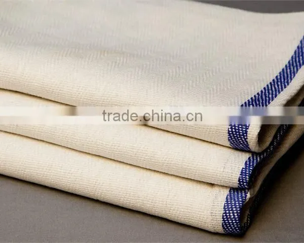 Herringbone Dish Towels Tea Towels With Blue Stripes photo-2