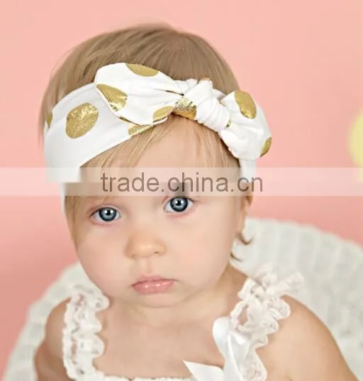 Baby Girl Toddler Sequined Bow Head Wrap Hair Band Striped Turban Headband photo-5