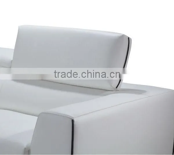 Bedroom Furniture Mini Sectional Sofa Leather Modern photo-4