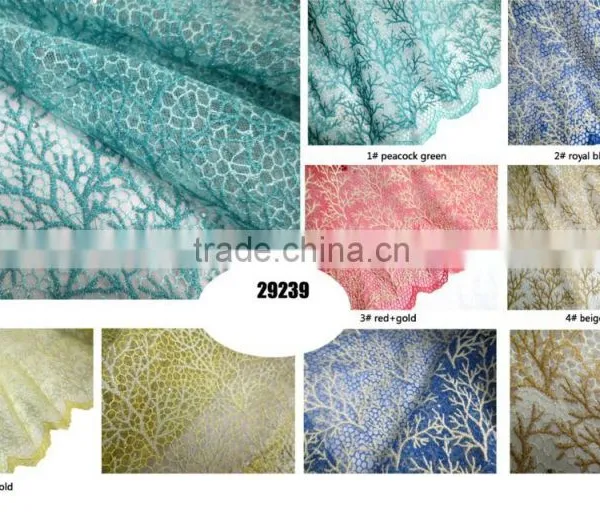 2015 Fashion Royal Bule African French Net Tulle Lace Fabric Mesh Lace photo-3