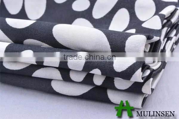 Mulinsen Textile 50D*50D Print Twist Cheap Stretch Polyest Satin Fabric photo-3