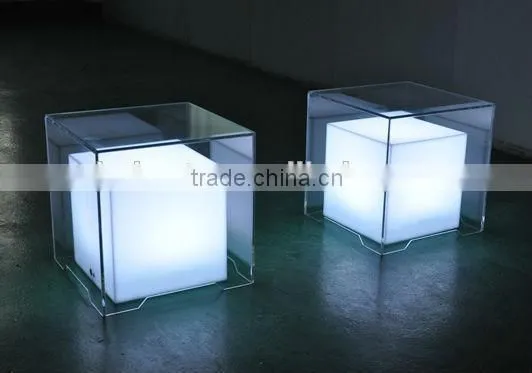 Shanghai Rechargeable Acrylic Led Light Up Cube Light Box For Sale photo-3
