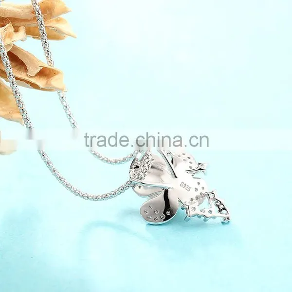 Trendy Coming 2016 European Water Pearl 925 Silver Pendant Necklace Jewelry photo-4