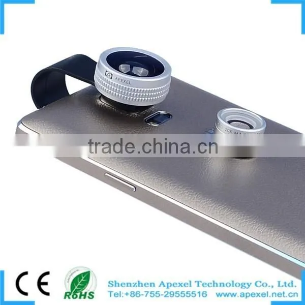 Universal Mobile Camera Fisheye Lens Clip 20x Macro Lens for Smart Phone IPhone 6 Samsung Galaxy S6 photo-2