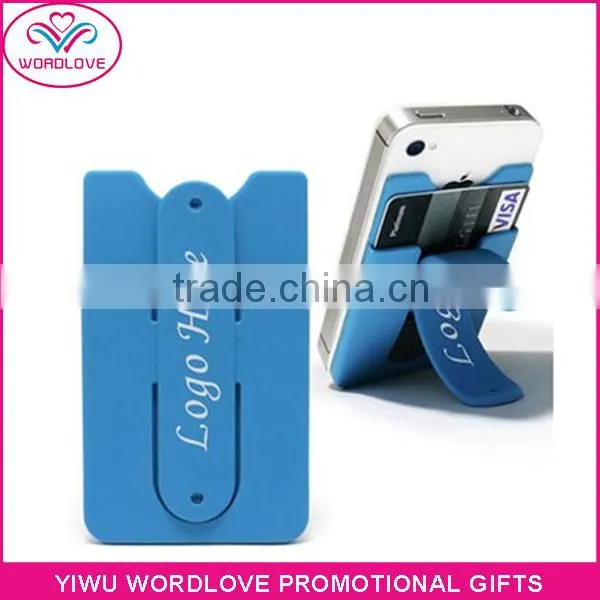 Hot Sell Custom Printing Silicone Smart Wallet With Strong 3M Adhesive Sticker Phone Stand for Promotion photo-4
