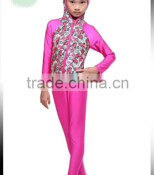 Girl Muslim Swimwear Child Swimsuit Islamic Swimwear For Kids Islamic Clothing One Piece photo-5