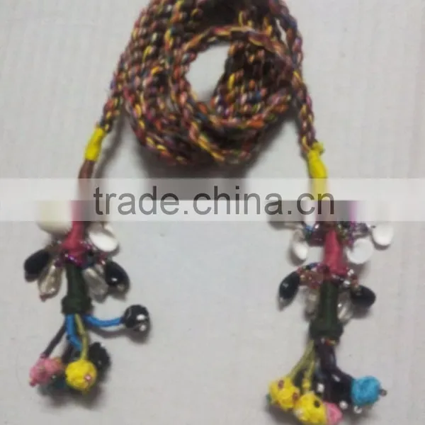 Latest 2015Tribal Beaded Hanging Tribal Tassels Belly Dancing pm Pom photo-4