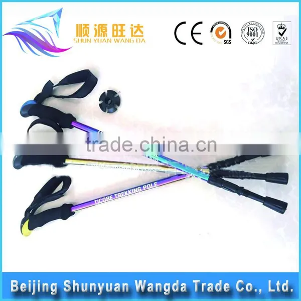 Antishock Retractable Titanium Nordic Ski Hiking Trekking Walking Stick Pole