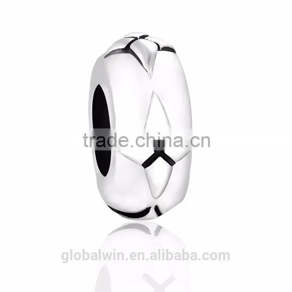 925 Sterling Silver Bead Oxidized Stopper Charm Products Charms Bead Silver Metal Jewelry STY004