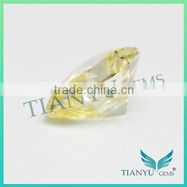 Hot Sale Products Synthetic Zircon Gemstone Heart Cut L-Yellow CZ Gems Stone photo-5