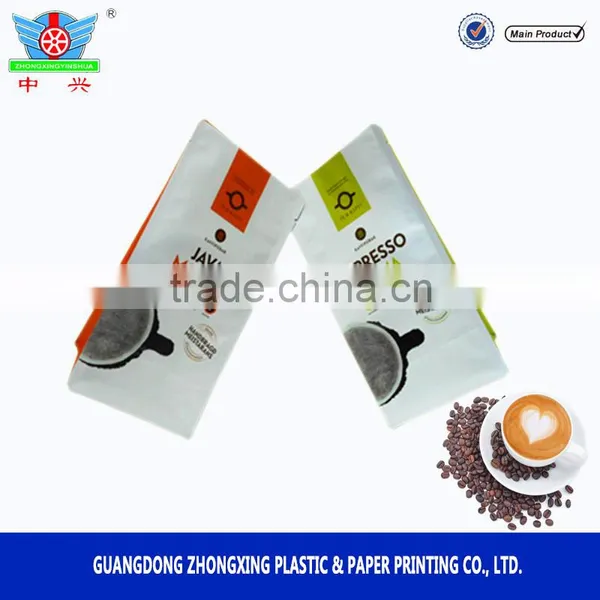 Hot Sell Coffee Packaging Square Flat Bottom Plastic Side Gusset Box Bag photo-5