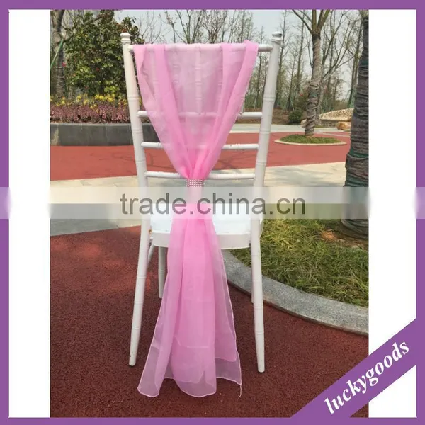 95cm Organza Red Chair Sashes Wedding Chair Decoration photo-6