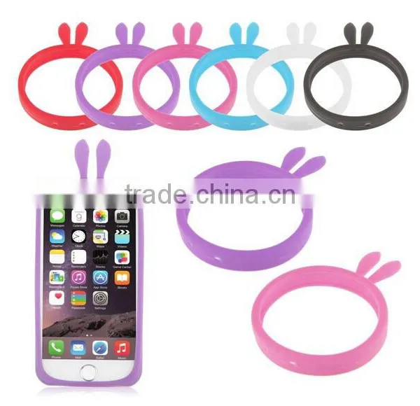 Rabbit Ears Universal Flexible Soft Silicone Phone Skin Case Cover Bumper Frame for Most Phone - Phone 5 / 5s / 6 47' / 5'5' Ect