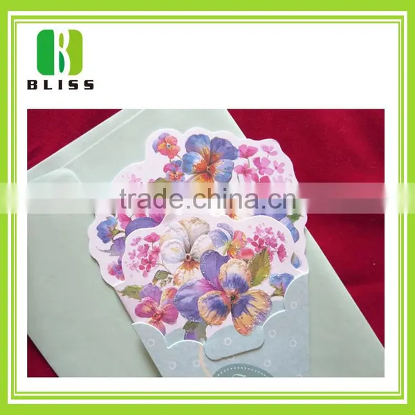 Personalized Holiday Sayings 3d Folding Flower Rose Ribbon Paper Handmade Rose Day Greeting Card photo-3