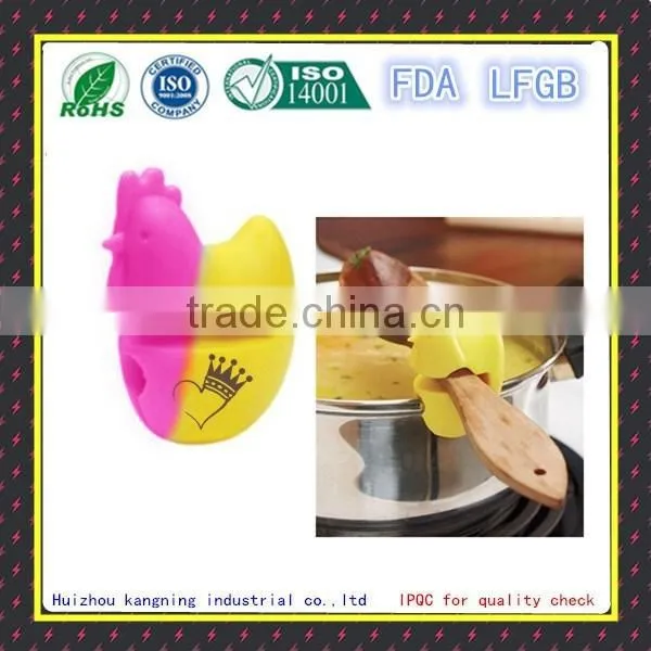 High Quality Heat Resistant Silicone Utensil Pot Pan Clip Holder photo-5