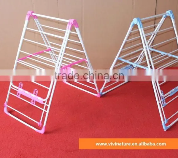 Heavy Duty Folding Dryer Hanger With Wing Style Indoor Drying Rack in White photo-6