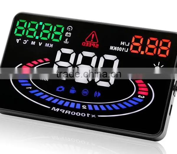 New Wholesale OBD HD Colorful Big Screen Display Universal Head Up Display For Car Cheap Price photo-5