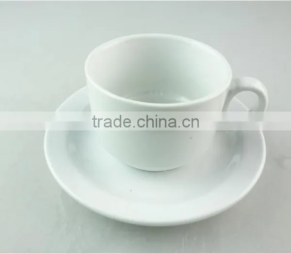 Hot Wholesale Cheap Restaurant White Ceramic Porcelain Coffee Tea Cup With Decal photo-2
