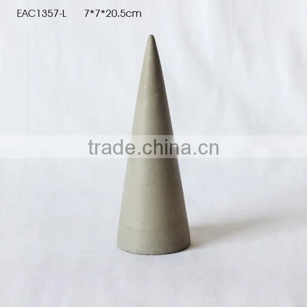 Concrete New Material Indoor Christmas Home Decoration Cone Shape Figurine Crafts photo-4