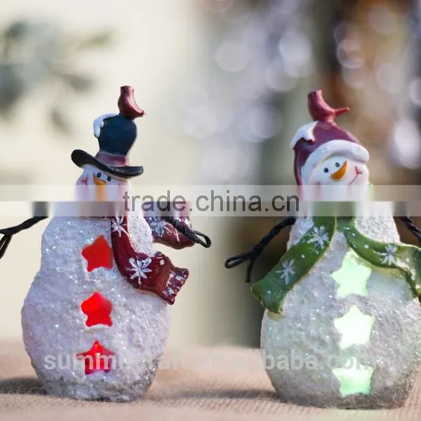 Christmas Snowman Led Lights Figurine Table Decoration photo-2