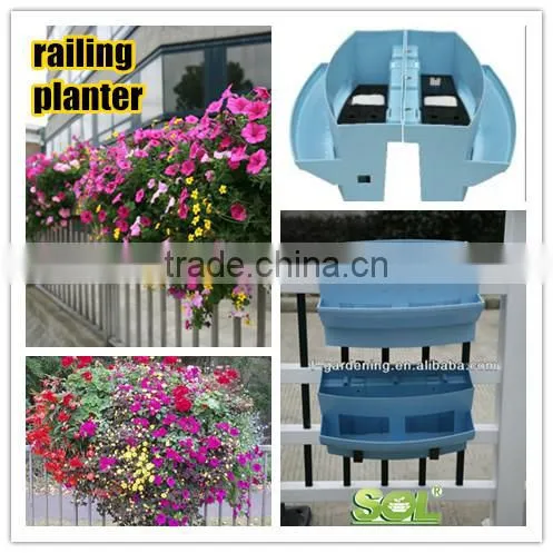 Vertical Garden Materials Garden Hanging Plastic Railing Planter photo-5