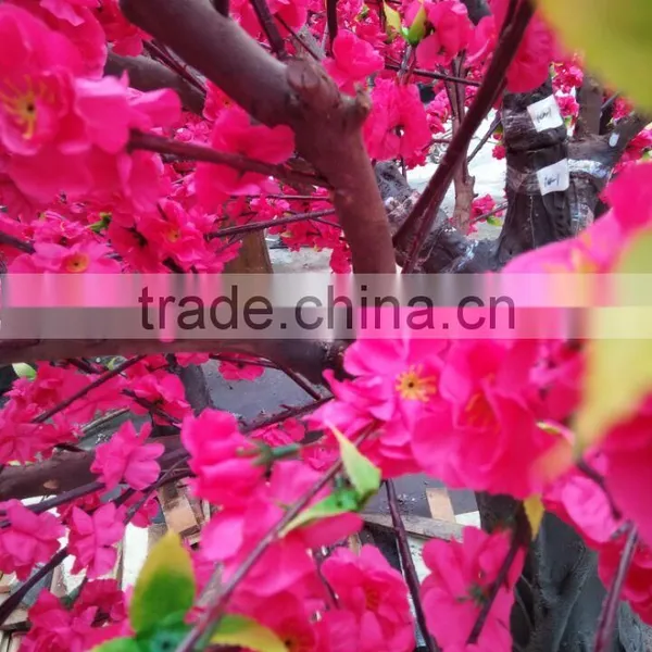 Peach Blossom Artificial Silk Flower Tree photo-3