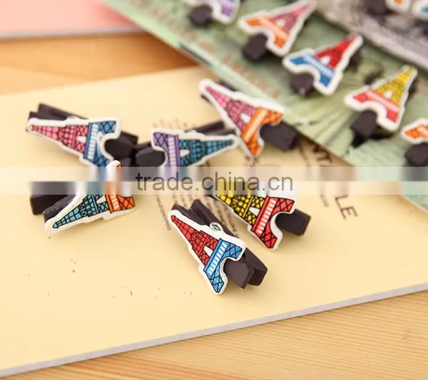 Wooden Eiffel Tower Photo Clip Holder,memo Clip photo-5