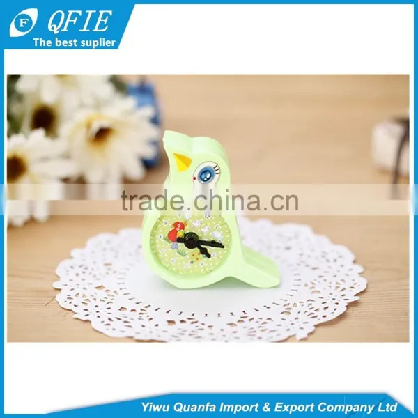 Promotional Kid's Gift Lovely Bird Shape Clock Model Plastic Two-hole Pencil Sharpener photo-6