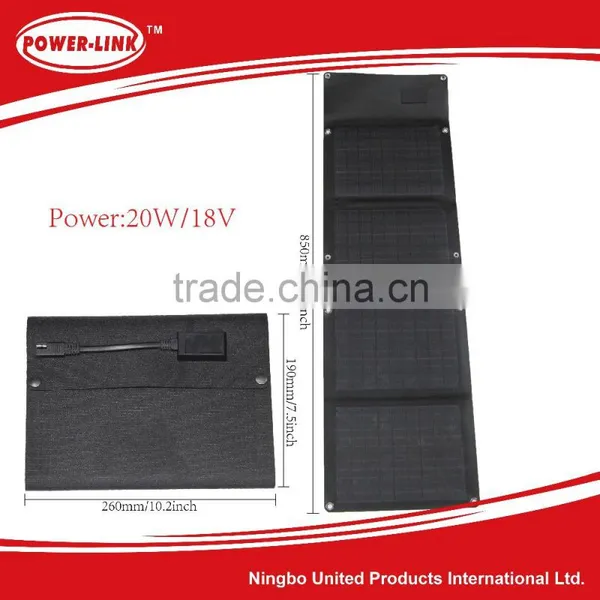 20 Watt Solar Panel Folding Camping Solar Panels Sun Power Solar 18V Solar Folding Solar Charger photo-2
