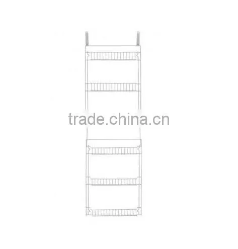 5 Foot Over Door Storage Rack/ 5-Foot Vinyl Covered Steel Over Door Storage Basket Rack photo-2