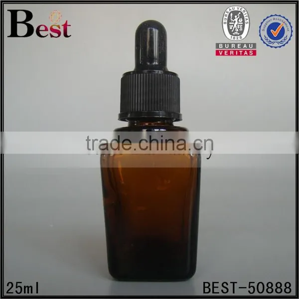 25ml Flat Amber Glass Bottle Wholesale Essential Oil Flat Amber Glass Bottle photo-5