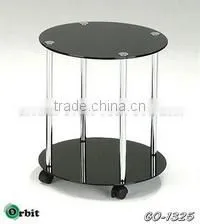 Living Room Furniture Design Round Modern Glass Coffee Table photo-2