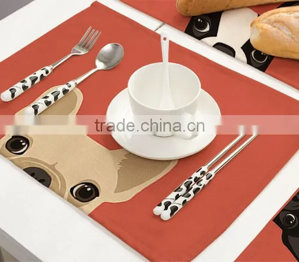 Animal Printing Table Dinner Napkin Linen Cotton Folding Design For Home Restuarant Decoration Pieces photo-5