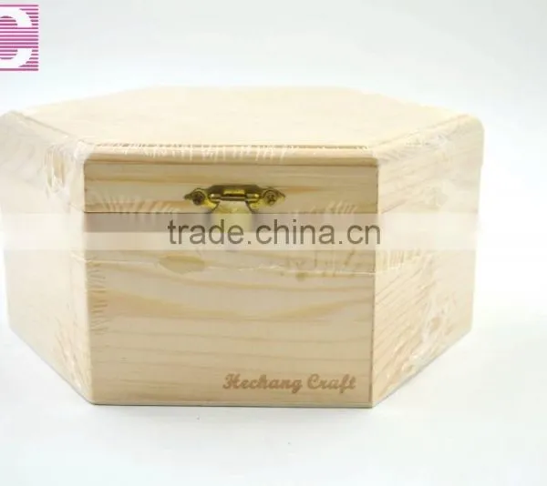 Natural Pine Wood Box Hot Selling Unfinished Wood Box photo-2
