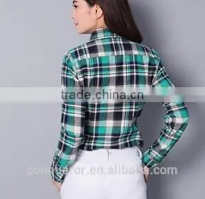 Latest Design 2015 Cotton Shirt Woman Dress WMST0012 photo-2