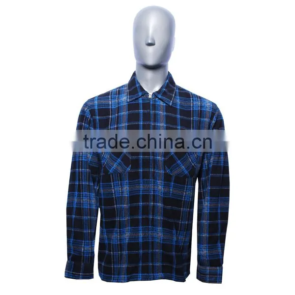 2016 Hot Sale Oem Service Menprinting Plaids Long Style Polar Fleece Jacket