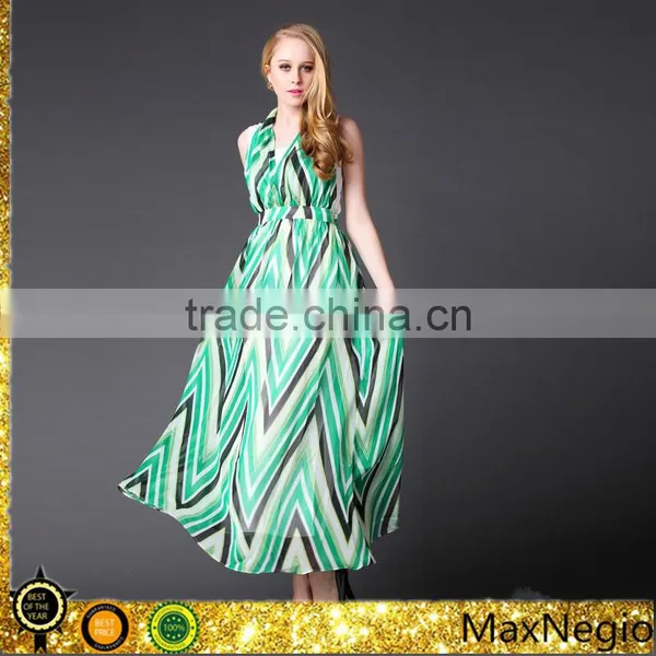 Wholesale i Dress Long Chiffon Chevron Maxi Dress photo-2