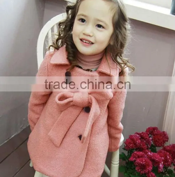 Wholessale High Quality Korea and Japan Style Baby Winter Cashmere Coat Wool Kids Clothes
