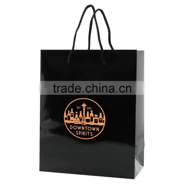 Color Gloss Laminated Eurotote Shopping Bag - Features Cardboard Bottom, Dimensions Are 8" x 4" x 10" and Comes With Your Logo.