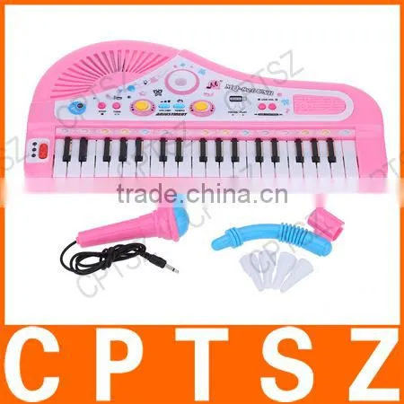 37 Keys Cartoon Mini Electronic Keyboard Music Toy With Microphone and USB Port Educational Electone Gift for Children Kids Babi photo-5